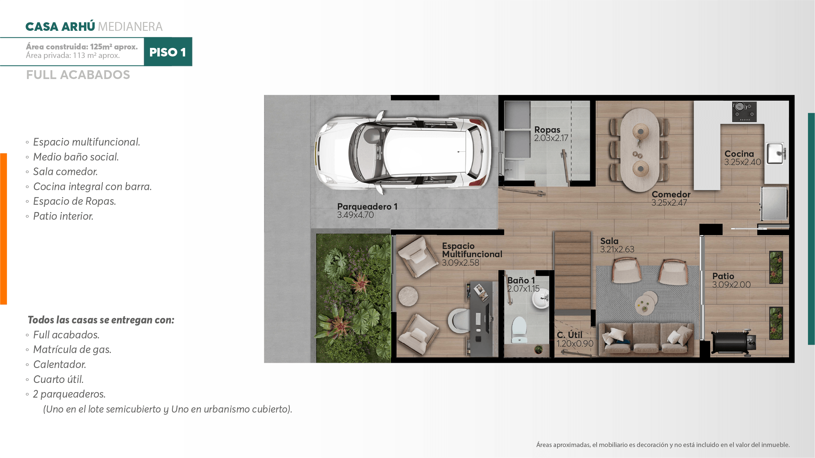 Casa medianera foto 1